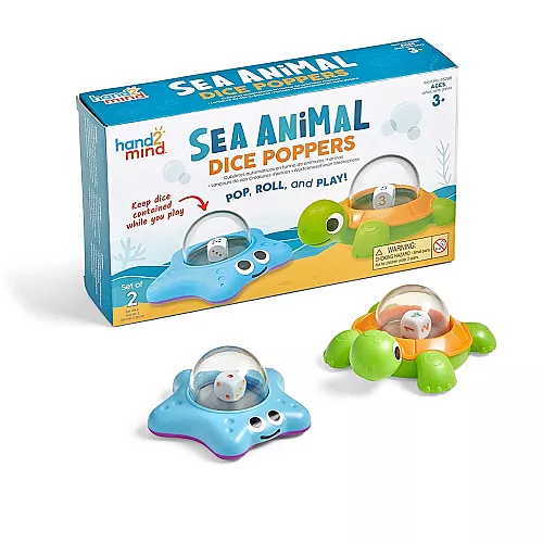 Игральные кубики Морские животные (2 шт) от hand2mind Игральные кубики Морские животные (2 шт) от hand2mind
