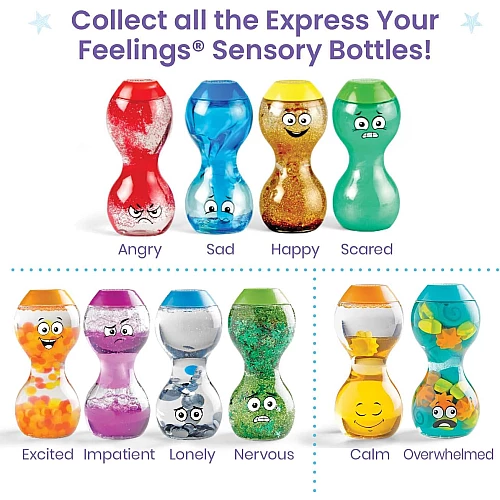Набір сенсорних пляшечок Емоції (4 шт) від hand2mind