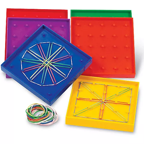 Набір розвиваючих міні геобордов з резиночками (6 шт) від hand2mind