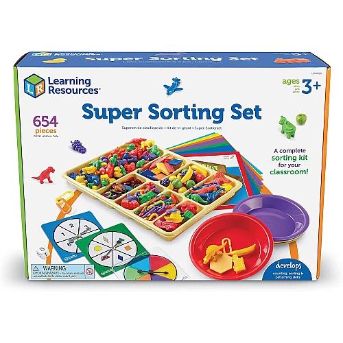 Набор для сортировки и счета Разноцветные фигурки (654 шт) от Learning Resources Набор для сортировки и счета Разноцветные фигурки (654 шт) от Learning Resources