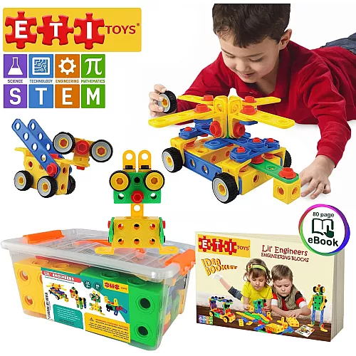 Розвиваючий STEM конструктор з шестернями (101 шт) від ETI Toys Розвиваючий STEM конструктор з шестернями (101 шт) від ETI Toys