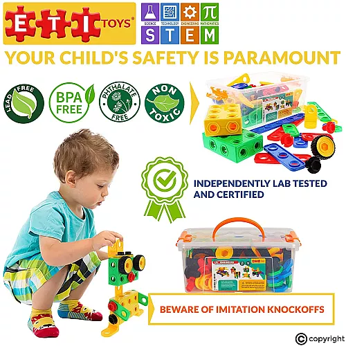 Розвиваючий STEM конструктор з шестернями (101 шт) від ETI Toys Розвиваючий STEM конструктор з шестернями (101 шт) від ETI Toys