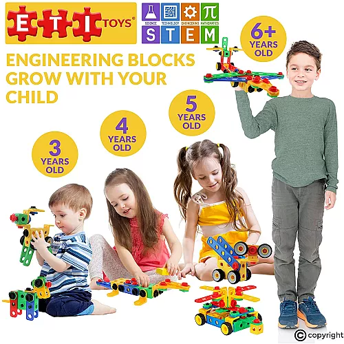 Розвиваючий STEM конструктор з шестернями (101 шт) від ETI Toys Розвиваючий STEM конструктор з шестернями (101 шт) від ETI Toys