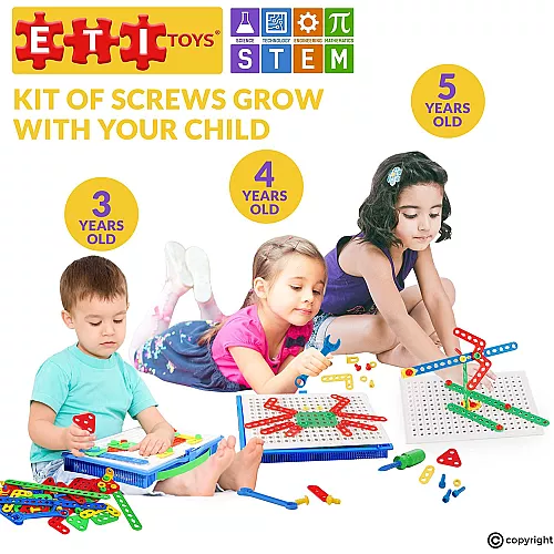 Развивающий STEM конструктор с шестеренками (92 шт) от ETI Toys Развивающий STEM конструктор с шестеренками (92 шт) от ETI Toys