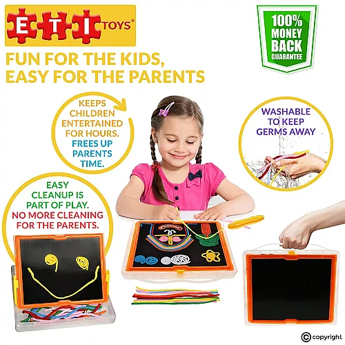 Набір для творчості Малювання шнурками (58 шт) від ETI Toys Набір для творчості Малювання шнурками (58 шт) від ETI Toys