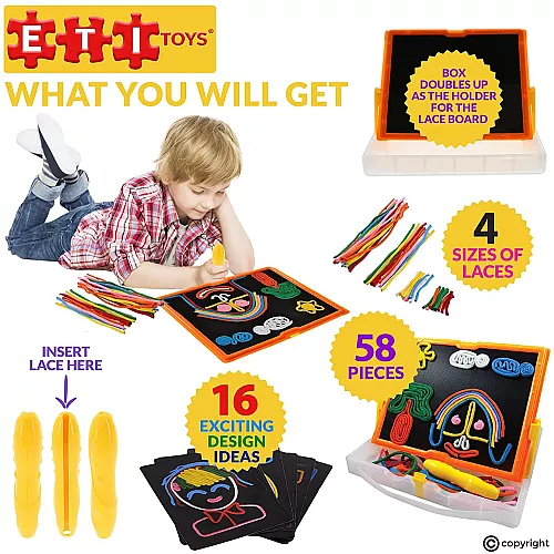 Набір для творчості Малювання шнурками (58 шт) від ETI Toys Набір для творчості Малювання шнурками (58 шт) від ETI Toys