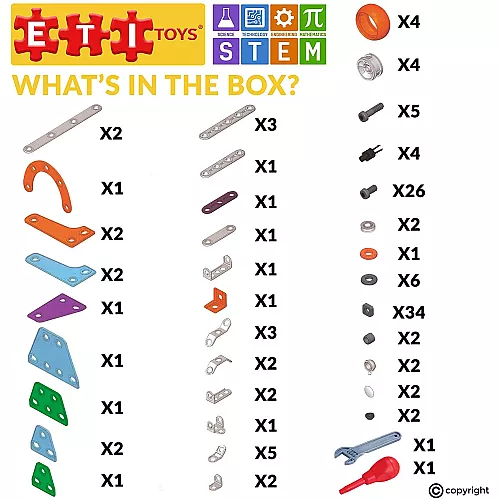 Набір STEM конструктор Машинки (132 деталі) від ETI Toys Набір STEM конструктор Машинки (132 деталі) від ETI Toys