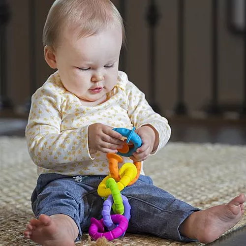 Сенсорно тактильный набор прорезыватели Колечки (6 шт) от Fat Brain Toys