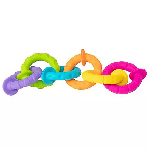 Сенсорно тактильный набор прорезыватели Колечки (6 шт) от Fat Brain Toys