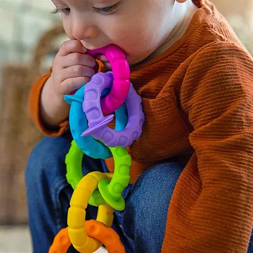 Сенсорно тактильный набор прорезыватели Колечки (6 шт) от Fat Brain Toys