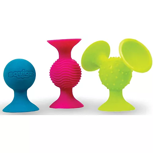 Развивающий сенсорный набор на присосках Сквигз (3 шт) от Fat Brain Toys Развивающий сенсорный набор на присосках Сквигз (3 шт) от Fat Brain Toys