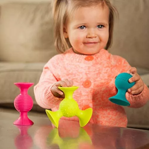 Развивающий сенсорный набор на присосках Сквигз (3 шт) от Fat Brain Toys Развивающий сенсорный набор на присосках Сквигз (3 шт) от Fat Brain Toys
