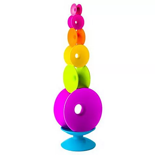 Сенсорна іграшка пірамідка Вежа з котушок від Fat Brain Toys Сенсорна іграшка пірамідка Вежа з котушок від Fat Brain Toys