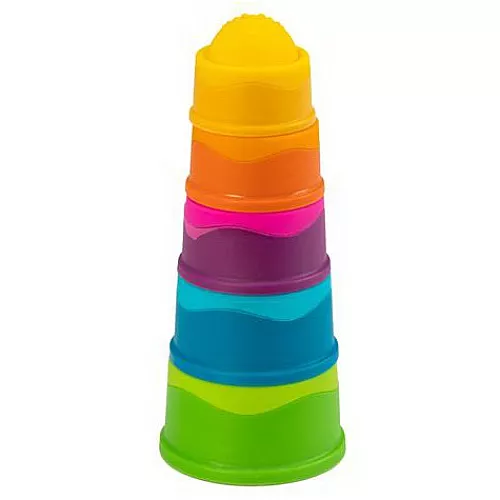 Сенсорная тактильная игрушка пирамидка Чашечки (6 шт) от Fat Brain Toys Сенсорная тактильная игрушка пирамидка Чашечки (6 шт) от Fat Brain Toys