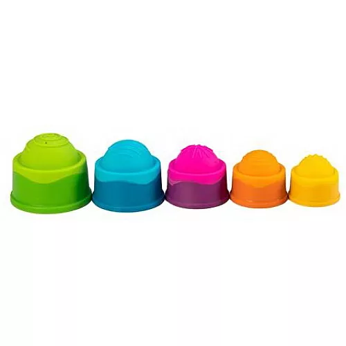 Сенсорная тактильная игрушка пирамидка Чашечки (6 шт) от Fat Brain Toys Сенсорная тактильная игрушка пирамидка Чашечки (6 шт) от Fat Brain Toys