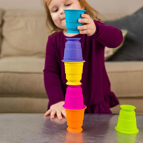 Розвиваючий набір для сортування Стаканчики на присоску (6 шт) від Fat Brain Toys Розвиваючий набір для сортування Стаканчики на присоску (6 шт) від Fat Brain Toys