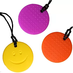Жевательный сенсорный набор кружочки Смайлик (3 шт) от Fun and Function