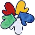 Сенсорный тактильный набор Варежки (5 шт) от Fun and Function