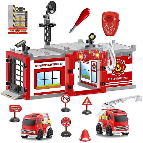 Развивающий набор Пожарная часть с рацией (61 деталь) от FUN LITTLE TOYS Развивающий набор Пожарная часть с рацией (61 деталь) от FUN LITTLE TOYS