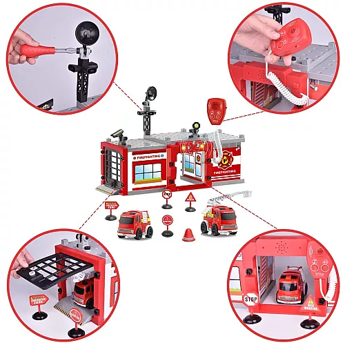 Развивающий набор Пожарная часть с рацией (61 деталь) от FUN LITTLE TOYS Развивающий набор Пожарная часть с рацией (61 деталь) от FUN LITTLE TOYS