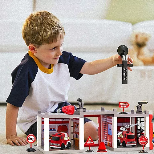 Развивающий набор Пожарная часть с рацией (61 деталь) от FUN LITTLE TOYS Развивающий набор Пожарная часть с рацией (61 деталь) от FUN LITTLE TOYS