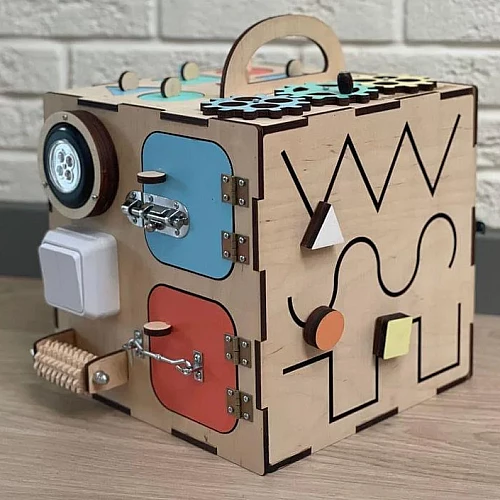 Развивающая игрушка Бизикуб 25х25 см