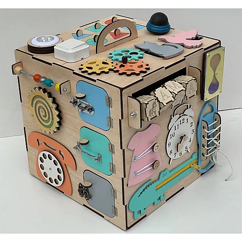 Развивающая игрушка Бизикуб 35х35 см