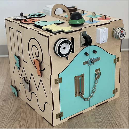 Развивающая игрушка Бизикуб 35х35 см