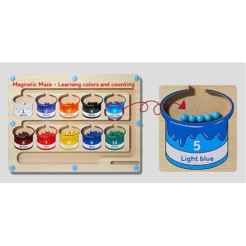 Розвиваюча іграшка магнітний лабіринт Кольори та числа