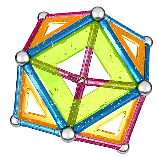 Розвиваючий магнітний конструктор Геомаг гліттер (44 шт) від Geomag Розвиваючий магнітний конструктор Геомаг гліттер (44 шт) від Geomag