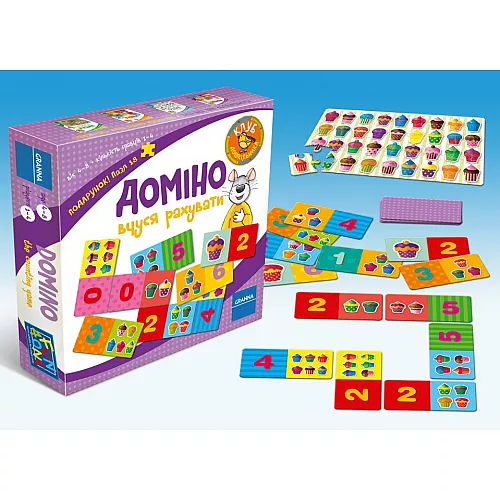 Настольная игра Домино Учимся считать (для 1-4 игроков) от Granna