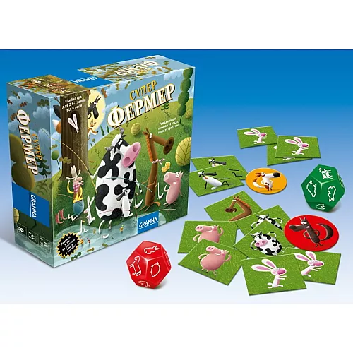 Настольная игра мини Фермер Ранчо (для 2-6 игроков) от Granna Настольная игра мини Фермер Ранчо (для 2-6 игроков) от Granna