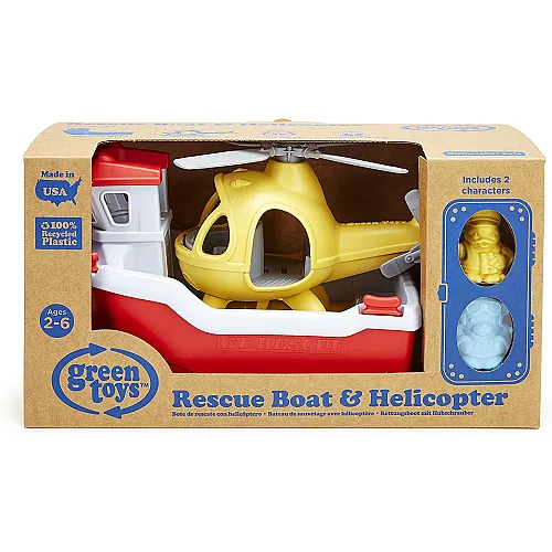 Розвиваючий набір для ванни Човен з вертольотом від Green Toys Розвиваючий набір для ванни Човен з вертольотом від Green Toys