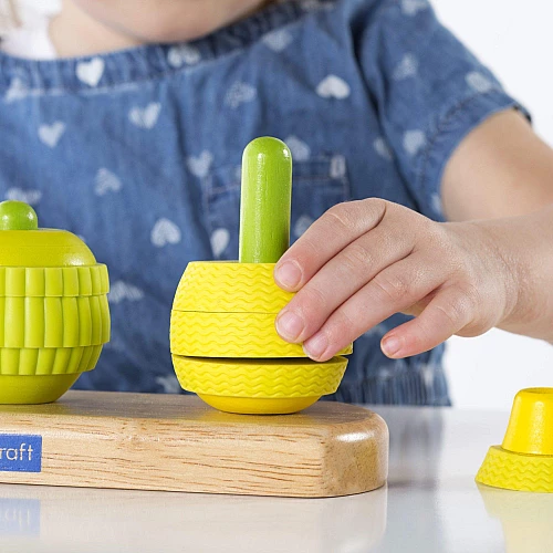 Развивающий набор Монтессори Фруктовые Пирамидки (10 шт) от Guidecraft