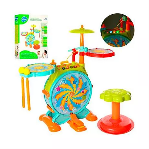 Развивающая музыкальная игрушка Барабанная установка от Hola Toys Развивающая музыкальная игрушка Барабанная установка от Hola Toys