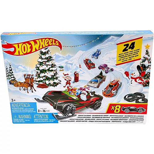 Адвент календарь Машинки Хот Вилс от Hot Wheels (24 фигурки) Адвент календарь Машинки Хот Вилс от Hot Wheels (24 фигурки)