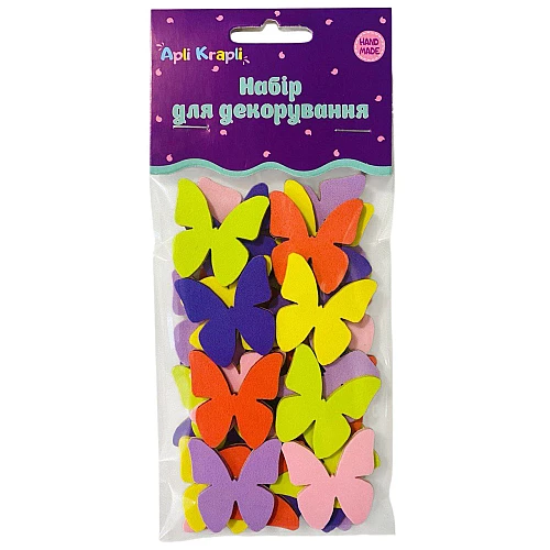 Набор для творчества мягкие наклейки Бабочки
