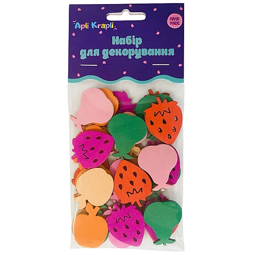 Набор для творчества мягкие наклейки Ягодки (30 шт)