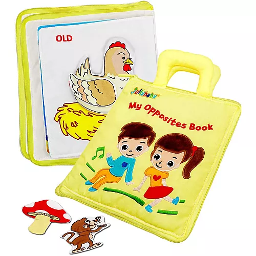 Развивающая мягкая книга Противоположности (10 тем) от Jollybaby Развивающая мягкая книга Противоположности (10 тем) от Jollybaby