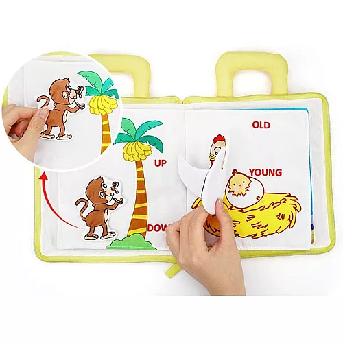 Развивающая мягкая книга Противоположности (10 тем) от Jollybaby Развивающая мягкая книга Противоположности (10 тем) от Jollybaby