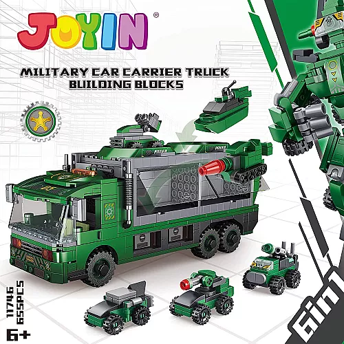 Развивающий STEM конструктор Военный грузовик с машинками (6 шт) от JOYIN Развивающий STEM конструктор Военный грузовик с машинками (6 шт) от JOYIN