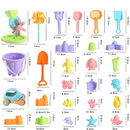 Розвиваючий сенсорний набір для піску Пасочки (28 шт) від Obetty