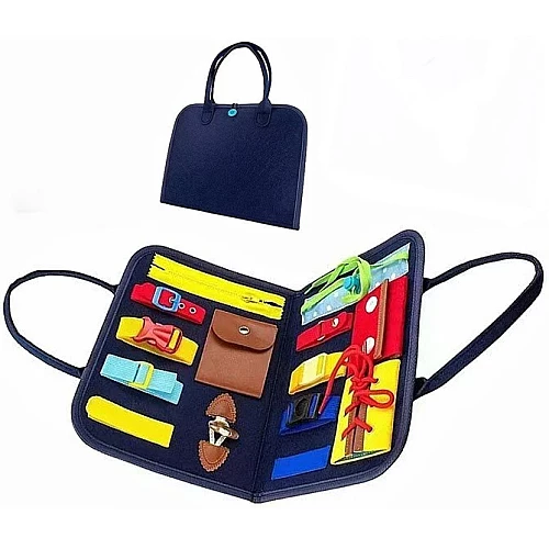 Розвиваючий Монтессорі бізіборд Блискавка, шнурівка, замки від Obetty