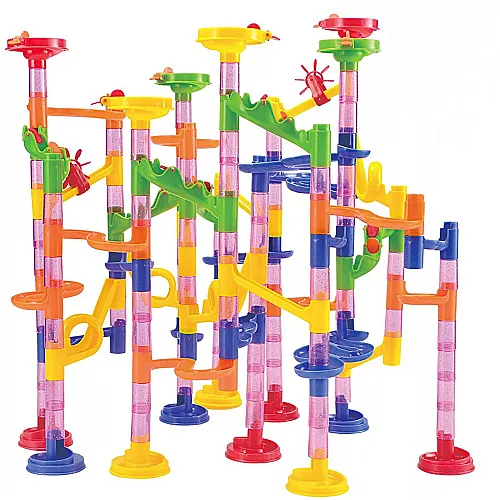 Развивающий STEM конструктор прозрачный лабиринт с шариками (196 деталей) от JOYIN