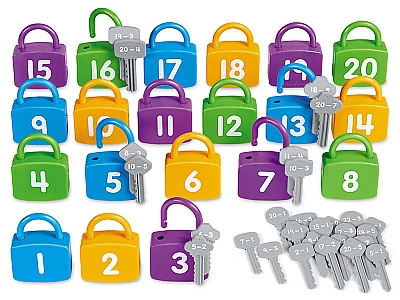 Обучающий набор Замочки Математика вычитание (20 шт) от Lakeshore