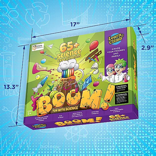 Научный набор STEM опыты BOOM (65+ экспериментов) от Learn & Climb Научный набор STEM опыты BOOM (65+ экспериментов) от Learn & Climb