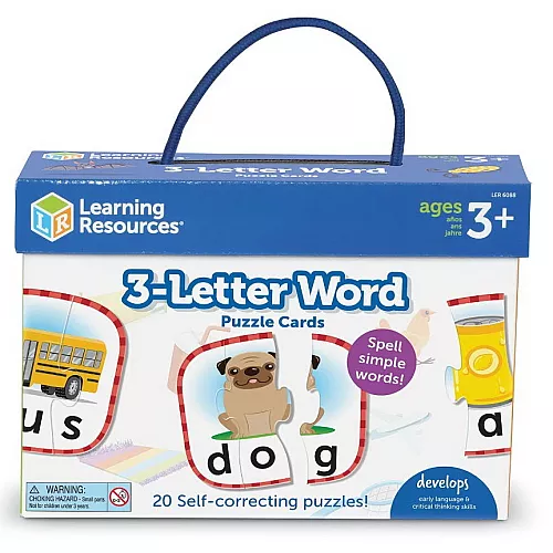 Развивающий набор пазл Слова из 3х букв (20 карт) от Learning Resources