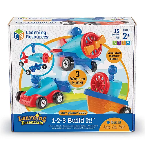 Конструктор Автомобіль, човен, літак (15 деталей) від Learning Resources Конструктор Автомобіль, човен, літак (15 деталей) від Learning Resources