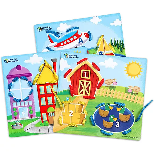 Развивающий набор Шнуровка (12 карточек) от Learning Resources Развивающий набор Шнуровка (12 карточек) от Learning Resources