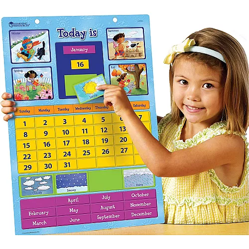 Розвиваючий магнітний календар (51 елемент) від Learning Resources